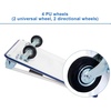 image:imageGiantex 5 660lbs Platform Cart Dolly Folding Foldable Moving Warehouse Push Hand Truck Blue 355inch x 24inch BaseboardCompact Heavyduty