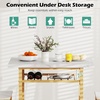 image:imageGiantex 5Piece Dining Table Set 40 Round Kitchen Table amp Chairs with Storage Rack amp Metal Frame SpaceSaving Dinette Furniture for Small Space Dining Room Breakfast Nook Apartment WhiteGoldWhite  Gold