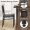 image:imageGiantex 5Piece Dining Table Set 40 Round Kitchen Table amp Chairs with Storage Rack amp Metal Frame SpaceSaving Dinette Furniture for Small Space Dining Room Breakfast Nook Apartment WhiteGoldGray  Black