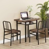 image:imageGiantex 5Piece Dining Table Set 40 Round Kitchen Table amp Chairs with Storage Rack amp Metal Frame SpaceSaving Dinette Furniture for Small Space Dining Room Breakfast Nook Apartment WhiteGoldBrown  Black