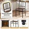 image:imageGiantex 5Piece Dining Table Set 40 Round Kitchen Table amp Chairs with Storage Rack amp Metal Frame SpaceSaving Dinette Furniture for Small Space Dining Room Breakfast Nook Apartment WhiteGoldBrown  Black
