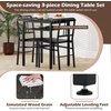 image:imageGiantex 5Piece Dining Table Set 40 Round Kitchen Table amp Chairs with Storage Rack amp Metal Frame SpaceSaving Dinette Furniture for Small Space Dining Room Breakfast Nook Apartment WhiteGoldGray  Black
