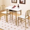 image:imageGiantex 5Piece Dining Table Set 40 Round Kitchen Table amp Chairs with Storage Rack amp Metal Frame SpaceSaving Dinette Furniture for Small Space Dining Room Breakfast Nook Apartment WhiteGoldWhite  Gold