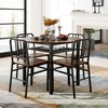 image:imageGiantex 5Piece Dining Table Set 40 Round Kitchen Table amp Chairs with Storage Rack amp Metal Frame SpaceSaving Dinette Furniture for Small Space Dining Room Breakfast Nook Apartment WhiteGoldBrown  Black