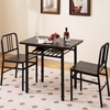 image:imageGiantex 5Piece Dining Table Set 40 Round Kitchen Table amp Chairs with Storage Rack amp Metal Frame SpaceSaving Dinette Furniture for Small Space Dining Room Breakfast Nook Apartment WhiteGoldGray  Black