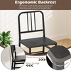 image:imageGiantex 5Piece Dining Table Set 40 Round Kitchen Table amp Chairs with Storage Rack amp Metal Frame SpaceSaving Dinette Furniture for Small Space Dining Room Breakfast Nook Apartment WhiteGoldGray  Black