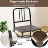 image:imageGiantex 5Piece Dining Table Set 40 Round Kitchen Table amp Chairs with Storage Rack amp Metal Frame SpaceSaving Dinette Furniture for Small Space Dining Room Breakfast Nook Apartment WhiteGoldBrown  Black