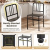 image:imageGiantex 5Piece Dining Table Set 40 Round Kitchen Table amp Chairs with Storage Rack amp Metal Frame SpaceSaving Dinette Furniture for Small Space Dining Room Breakfast Nook Apartment WhiteGoldGray  Black