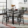 image:imageGiantex 5Piece Dining Table Set 40 Round Kitchen Table amp Chairs with Storage Rack amp Metal Frame SpaceSaving Dinette Furniture for Small Space Dining Room Breakfast Nook Apartment WhiteGoldGray  Black