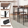 image:imageGiantex 5Piece Dining Table Set for 4 43Inches Rectangular Kitchen Table amp 4 Armless Chairs with Upholstered Seat Metal Frame SpaceSaving Dinette Set for Living Room Rustic BrownBlackTable 43 x 28 x 30