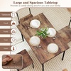 image:imageGiantex 5Piece Dining Table Set for 4 43Inches Rectangular Kitchen Table amp 4 Armless Chairs with Upholstered Seat Metal Frame SpaceSaving Dinette Set for Living Room Rustic BrownBlackTable 43 x 28 x 30