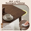 image:imageGiantex 5Piece Dining Table Set for 4 MidCentury Modern Kitchen Table and Chairs Set with Solid Rubber Wood Frame Wooden Dinette Set for Small Space Dining Room Breakfast Nook