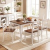 image:imageGiantex 7Piece Dining Table Set for 6 Rectangular 60inches Kitchen Table and 6 Dining Chairs with Rubber Wood Legs Protective Foot Pads Farmhouse Dinette Set for Dining Room Restaurant GrayBrown