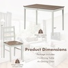 image:imageGiantex 7Piece Dining Table Set for 6 Rectangular 60inches Kitchen Table and 6 Dining Chairs with Rubber Wood Legs Protective Foot Pads Farmhouse Dinette Set for Dining Room Restaurant GrayBrown