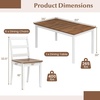 image:imageGiantex 7Piece Dining Table Set for 6 Rectangular 60inches Kitchen Table and 6 Dining Chairs with Rubber Wood Legs Protective Foot Pads Farmhouse Dinette Set for Dining Room Restaurant GrayBrown