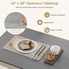 image:imageGiantex 7Piece Dining Table Set for 6 Rectangular 60inches Kitchen Table and 6 Dining Chairs with Rubber Wood Legs Protective Foot Pads Farmhouse Dinette Set for Dining Room Restaurant GrayGrey