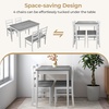 image:imageGiantex 7Piece Dining Table Set for 6 Rectangular 60inches Kitchen Table and 6 Dining Chairs with Rubber Wood Legs Protective Foot Pads Farmhouse Dinette Set for Dining Room Restaurant GrayGrey