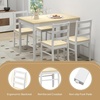 image:imageGiantex 7Piece Dining Table Set for 6 Rectangular 60inches Kitchen Table and 6 Dining Chairs with Rubber Wood Legs Protective Foot Pads Farmhouse Dinette Set for Dining Room Restaurant GrayBeige