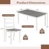 image:imageGiantex 7Piece Dining Table Set for 6 Rectangular 60inches Kitchen Table and 6 Dining Chairs with Rubber Wood Legs Protective Foot Pads Farmhouse Dinette Set for Dining Room Restaurant GrayGrey