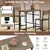 image:imageGiantex Bar Table and Chairs Set for 2 475 Pub Table with 2 Stools Sturdy Metal Frame amp Footrest Counter Height Kitchen Table Set for Small Space Breakfast Nook Dining Room Apartment BrownGrey