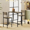image:imageGiantex Bar Table and Chairs Set for 2 475 Pub Table with 2 Stools Sturdy Metal Frame amp Footrest Counter Height Kitchen Table Set for Small Space Breakfast Nook Dining Room Apartment BrownGrey