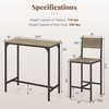 image:imageGiantex Bar Table and Chairs Set for 2 475 Pub Table with 2 Stools Sturdy Metal Frame amp Footrest Counter Height Kitchen Table Set for Small Space Breakfast Nook Dining Room Apartment BrownGrey
