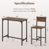image:imageGiantex Bar Table and Chairs Set for 2 475 Pub Table with 2 Stools Sturdy Metal Frame amp Footrest Counter Height Kitchen Table Set for Small Space Breakfast Nook Dining Room Apartment BrownBrown