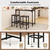image:imageGiantex Bar Table and Chairs Set for 2 475 Pub Table with 2 Stools Sturdy Metal Frame amp Footrest Counter Height Kitchen Table Set for Small Space Breakfast Nook Dining Room Apartment BrownGrey