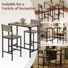 image:imageGiantex Bar Table and Chairs Set for 2 475 Pub Table with 2 Stools Sturdy Metal Frame amp Footrest Counter Height Kitchen Table Set for Small Space Breakfast Nook Dining Room Apartment BrownGrey