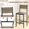 image:imageGiantex Bar Table and Chairs Set for 2 475 Pub Table with 2 Stools Sturdy Metal Frame amp Footrest Counter Height Kitchen Table Set for Small Space Breakfast Nook Dining Room Apartment BrownGrey