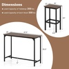 image:imageGiantex Bar Table and Chairs Set for 2 475 Pub Table with 2 Stools Sturdy Metal Frame amp Footrest Counter Height Kitchen Table Set for Small Space Breakfast Nook Dining Room Apartment BrownBrown