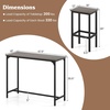 image:imageGiantex Bar Table and Chairs Set for 2 475 Pub Table with 2 Stools Sturdy Metal Frame amp Footrest Counter Height Kitchen Table Set for Small Space Breakfast Nook Dining Room Apartment BrownGrey