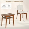 image:imageGiantex Dining Table Set for 2 Space Saving Kitchen Table and Chairs Set wRubber Wood Frame Storage Rack Padded Seats amp Backrests Dinette Set for Small Space Apartment Dining Room WalnutWalnut