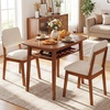 image:imageGiantex Dining Table Set for 2 Space Saving Kitchen Table and Chairs Set wRubber Wood Frame Storage Rack Padded Seats amp Backrests Dinette Set for Small Space Apartment Dining Room WalnutWalnut