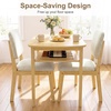 image:imageGiantex Dining Table Set for 2 Space Saving Kitchen Table and Chairs Set wRubber Wood Frame Storage Rack Padded Seats amp Backrests Dinette Set for Small Space Apartment Dining Room WalnutNatural