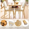 image:imageGiantex Dining Table Set for 2 Space Saving Kitchen Table and Chairs Set wRubber Wood Frame Storage Rack Padded Seats amp Backrests Dinette Set for Small Space Apartment Dining Room WalnutNatural