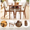 image:imageGiantex Dining Table Set for 2 Space Saving Kitchen Table and Chairs Set wRubber Wood Frame Storage Rack Padded Seats amp Backrests Dinette Set for Small Space Apartment Dining Room WalnutWalnut