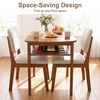 image:imageGiantex Dining Table Set for 2 Space Saving Kitchen Table and Chairs Set wRubber Wood Frame Storage Rack Padded Seats amp Backrests Dinette Set for Small Space Apartment Dining Room WalnutWalnut