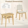 image:imageGiantex Dining Table Set for 2 Space Saving Kitchen Table and Chairs Set wRubber Wood Frame Storage Rack Padded Seats amp Backrests Dinette Set for Small Space Apartment Dining Room WalnutNatural