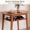 image:imageGiantex Dining Table Set for 2 Space Saving Kitchen Table and Chairs Set wRubber Wood Frame Storage Rack Padded Seats amp Backrests Dinette Set for Small Space Apartment Dining Room WalnutWalnut