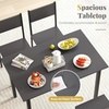 image:imageGiantex Dining Table Set for 4 5Piece Modern Kitchen Table and Chairs with Metal Frame amp Adjustable Foot Pads Space Saving Wood Dinette Set for Small Space Breakfast Nook Apartment WalnutGrey