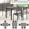 image:imageGiantex Dining Table Set for 4 5Piece Modern Kitchen Table and Chairs with Metal Frame amp Adjustable Foot Pads Space Saving Wood Dinette Set for Small Space Breakfast Nook Apartment WalnutGrey