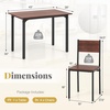 image:imageGiantex Dining Table Set for 4 5Piece Modern Kitchen Table and Chairs with Metal Frame amp Adjustable Foot Pads Space Saving Wood Dinette Set for Small Space Breakfast Nook Apartment WalnutWalnut