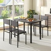 image:imageGiantex Dining Table Set for 4 5Piece Modern Kitchen Table and Chairs with Metal Frame amp Adjustable Foot Pads Space Saving Wood Dinette Set for Small Space Breakfast Nook Apartment WalnutGrey