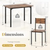 image:imageGiantex Dining Table Set for 4 5Piece Modern Kitchen Table and Chairs with Metal Frame amp Adjustable Foot Pads Space Saving Wood Dinette Set for Small Space Breakfast Nook Apartment WalnutRustic Brown