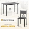 image:imageGiantex Dining Table Set for 4 5Piece Modern Kitchen Table and Chairs with Metal Frame amp Adjustable Foot Pads Space Saving Wood Dinette Set for Small Space Breakfast Nook Apartment WalnutGrey