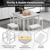 image:imageGiantex Dining Table Set for 4 Counter Height Dining Set with 4 Bar Stools SpaceSaving Kitchen Table Chairs Set for Small Place Dinette Breakfast Nook WhiteWhite