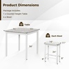 image:imageGiantex Dining Table Set for 4 Counter Height Dining Set with 4 Bar Stools SpaceSaving Kitchen Table Chairs Set for Small Place Dinette Breakfast Nook WhiteWhite