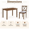 image:imageGiantex Dining Table Set for 4 Rectangular Kitchen Table Set w 4 Upholstered Chairs amp Solid Rubber Wood Frame SpaceSaving Farmhouse Dinette Set for Small Space Dining Room Breakfast NookBrowngrey