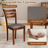 image:imageGiantex Dining Table Set for 4 Rectangular Kitchen Table Set w 4 Upholstered Chairs amp Solid Rubber Wood Frame SpaceSaving Farmhouse Dinette Set for Small Space Dining Room Breakfast NookWalnut  Grey